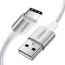 UGREEN 60133 USB-A 2.0 TO USB-C CABLE NICKEL PLATING ALUMINUM BRAID 2M – WHITE
