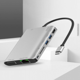Onten OTN-95117 Type-C Multi Function Dock Station - Ethernet, VGa, SD Card, USB 3.0 Ports, HDMI 