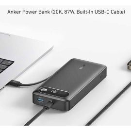 Anker Power Bank (20K, 87W, Built-In USB-C Cable) – A1383