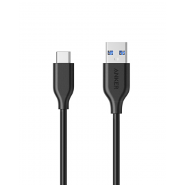 Anker A8163H11 PowerLine 3ft USB-C to USB 3.0 - Black - 18 Months Anker Official Warranty