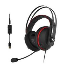 ASUS TUF Gaming H7 PC and PS4 gaming headset with onboard 7.1 virtual surround and upgraded ear cushions for eyewear comfort