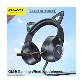 Awei GM-9 Flash Light Cat Ears Headphones 