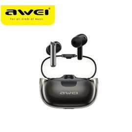 Awei T52 Wireless Bluetooth 5.3 Earphones In-Ear TWS Bass Headphones With Mic Transparent Earbuds