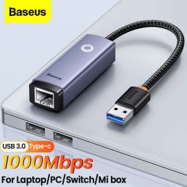 Baseus Lite Series Ethernet Adapter USB-A to RJ45 LAN Port 1000Mbps WKQX000101 Price In Pakistan