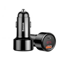 Baseus Digital Display QC+PPS Dual Car Charger USB + Type C PD 45W High Power