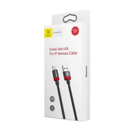 Baseus Lightning Golden Belt Series IPhone Cable 1.5m Black + Red Price In Pakistan
