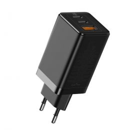 Baseus 65W Travel Charger 2 x Type C 1 x USB with 1 Meter Cable 