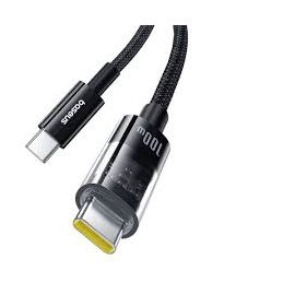 Baseus Gem Series Type C to C 100W Fast Charging Cable Cluster Black 2m