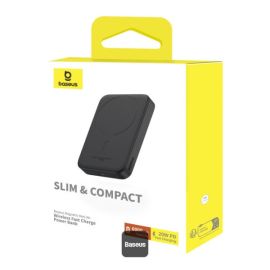 Baseus Magnetic Mini Wireless Fast Charge Power Bank , 6000mAh 20W Black, With Simple Series Charging Cable Type-C Available in thebrandstore.pk 