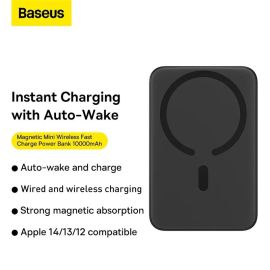 Baseus PPCX030001 Magnetic Mini wireless Fast Charge Power Bank 10000mAh