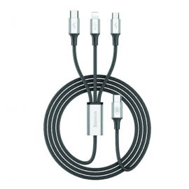 Baseus Rapid Series 3IN1 3A 1.2M Micro+Lightning+Type-C Cable