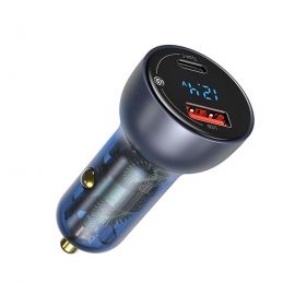 Baseus Type-C 65W 5A SCP Quick Charge 4.0 + Power Delivery 3.0 Digital Display Car charger 