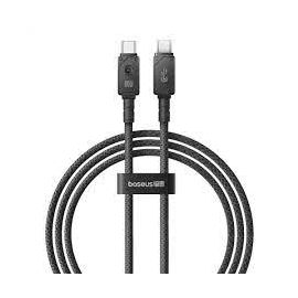 BASEUS UNBREAKABLE SERIES FAST CHARGING DATA CABLE TYPE-C TO TYPE-C 100W 2M CLUSTER BLACK