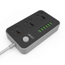 LDNIO SC3604 6 USB Port 3.4A Max 2500W 10A 2M Extension 3 Power Socket Price in Pakistan
