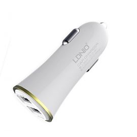 LDNIO DL-C28 Dual USB Car Charger with I-Phone Lightning Data Cable 3.4A 