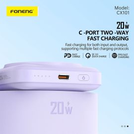 Foneng 10000mAh Magnetic Wireless Power Bank CX101 (15W)