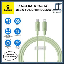 Baseus Habitat Series Fast Charging Cable Type-C to iPhone 20W – Natural Green 1M