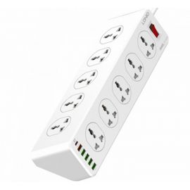 LDNIO SC10610 30W Slope Design Power Strip With 10 Outlets+ 5USB Ports+1PD Port 3.0 in Pakistan