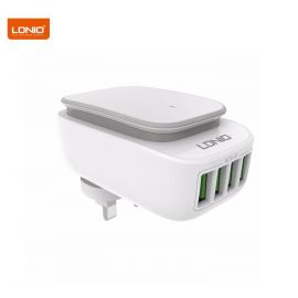 LDNIO A4405 4 Ports Portable USB Wall Charger with LED Light 4A in Pakistan