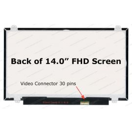 HP EliteBook 1040 G3 14.0 30 Pin Slim Upper Side Fitting LED Laptop Screen - FHD 1920x1080