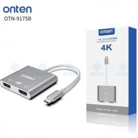 Onten 9175B is a USB-C to Dual HDMI converter. It can be connected to most of your USB-C equipped.