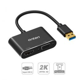 Onten 5201B USB 3.0 TO HDMI & VGA Adapter