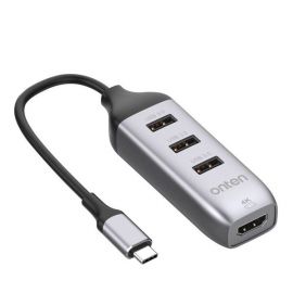 Onten 95118H USB-C to HDMI Adapter With 3 USB 3.0 Hub in Pakistan