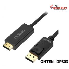 Onten DP303 DisplayPort Male to HDMI Male 4K Cable 