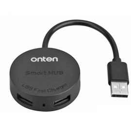 ONTEN OTN-5208 Smart High Speed 4 Port USB Hub 5V 2A for NoteBook Laptop PC