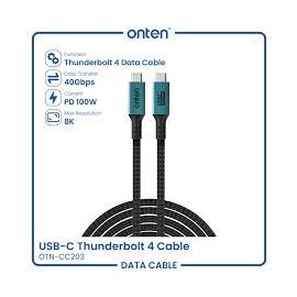 Onten Thunderbolt 4 USB Type-C 40Gbps 100W PD - CC203 2M