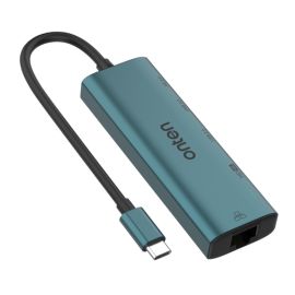 Onten UC125 5-in-1 Type-C to HDMI + USB 3.0 +PD3.0 Multi-function HUB with 100Mbps Network Card