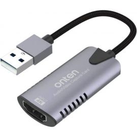 ONTEN USB to HDMI – (4K Input) (Output Full HD 1080p) Audio Video Capture Card for Live Streaming