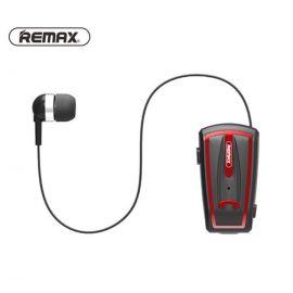 REMAX RB-T12 Collar Clip Voice Prompt Telescopic Bluetooth Earphone 