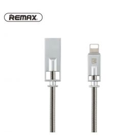 REMAX RC-056i Royal Data Cable Coiled Spring / Zinc Alloy Lightning USB For iphone - Silver