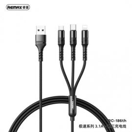 REMAX RC-186TH SPEED SERIES 3.1A USB CHARGING CABLE 3 IN 1