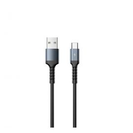 Remax RC-C008 2.4A Fast Charging KAYLA II Elastic Aluminum Mobile Data Cable For Type C - 1M