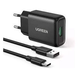 UGREEN 10186 18W USB FAST CHARGER WITH USB-C CABLE