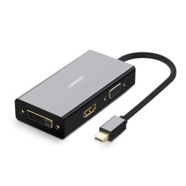 UGREEN 20418 MINI DP TO HDMI/VGA/DVI CONVERTER – BLACK