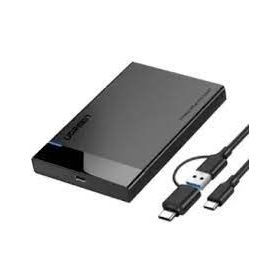 UGREEN 60735 USB 3.1 2.5″ HARD DRIVE ENCLOSURE 6G WITH USB-A TO USB-C CABLE + USB-C TO USB-C CABLE