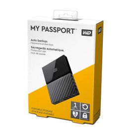 WD My Passport 1TB Portable External Hard Drive Black (WDBYNN0010BBK)