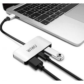 WiWu Alpha C2H 3 in One USB C to HDMI USB Adapter in Pakistan